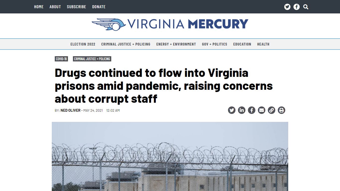 Drugs continued to flow into Virginia prisons amid pandemic, raising ...